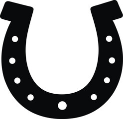 Horseshoe silhouette vector, Horse shoe icon design