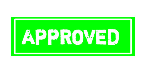 Approved Stamp – Green Rectangle Label Icon for Certified, Verified, or Accepted Documents