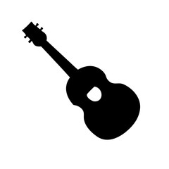 Acoustic guitar musical instrument silhouette music stringed instrument guitar player song black