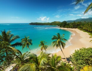 breathtaking view of beach in panama in south america