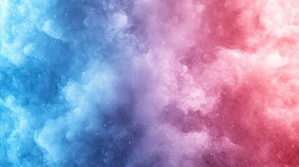 Abstract blend of vibrant blue and pink smoky clouds