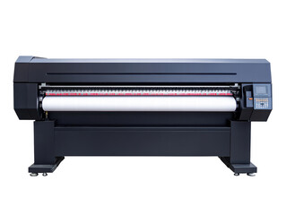 Isolated Large Black Format Printer