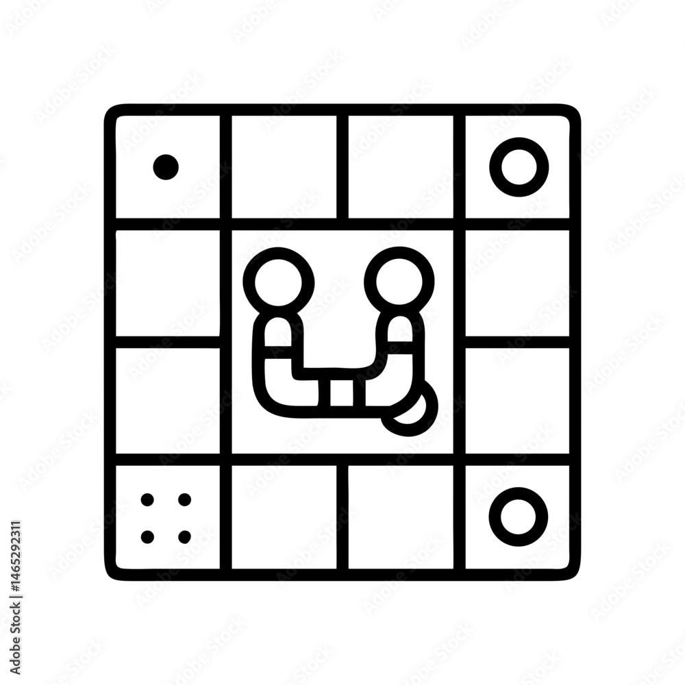 Poster abstract board game strategy game grid game connection game minimalist game logic game design concep