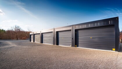 Obraz premium modern self storage units with closed doors in a sleek facility modern containers