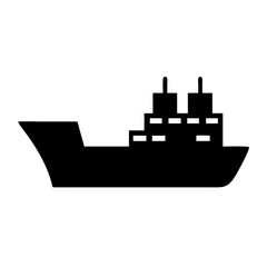 Black silhouette of a cruise ship ocean liner passenger ship vessel boat ferry transport travel voyage