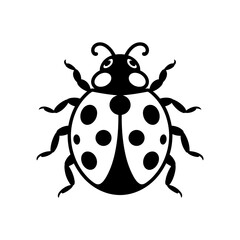 Ladybug Silhouette: A simple yet striking silhouette of a ladybug, capturing its iconic shape and distinctive spots. Its clean lines make it perfect for creating a bold and modern aesthetic.