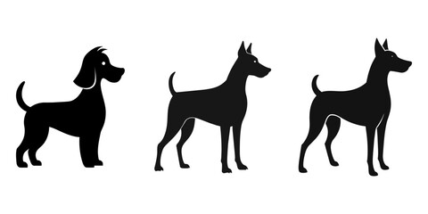 Dog Silhouette Vector Illustration