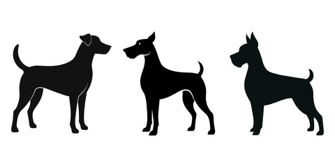 Dog Silhouette Vector Illustration