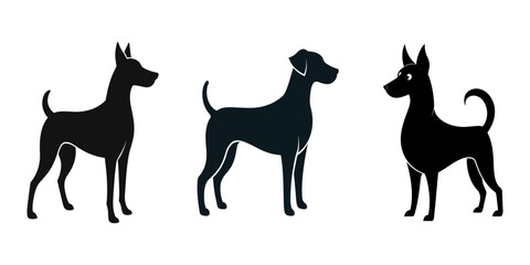 Dog Silhouette Vector Illustration