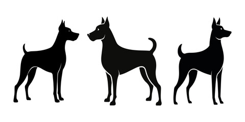 Dog Silhouette Vector Illustration