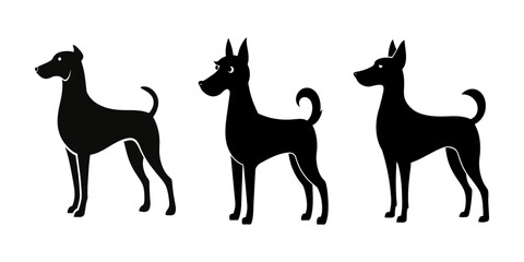 Dog Silhouette Vector Illustration