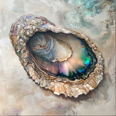 sea shell on a white background