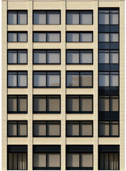 Obraz premium Modern Beige Apartment Building Facade Design