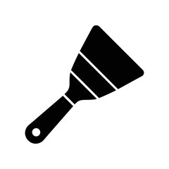 The Essential Hand Tool: A sleek black spatula, artfully presented, embodying the essence of utility and precision in the art of scraping and smoothing.