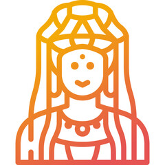 guanyin gradient line icon