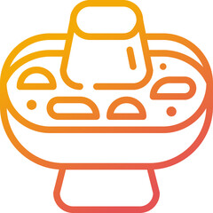 hot pot gradient line icon