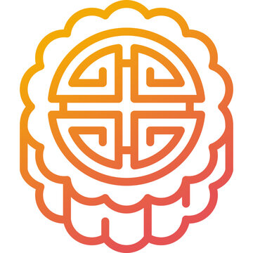 mooncake gradient line icon