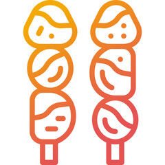 tanghulu gradient line icon