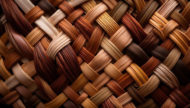 organic wicker weaving pattern with natural fibers in warm earth tones perfect for rustic and eco friendly designs