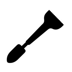 Illustration of black ice scraper tool for car windshield winter snow removal cleaning equipment