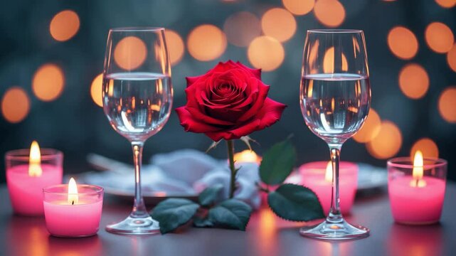 Romantic meal arrangement