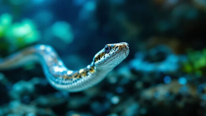 Obraz premium Snake in an aquarium