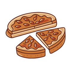 Delicious pie dessert food sweet baked pastry crust slice homemade tasty treat bakery almond pie