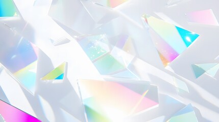 Abstract Iridescent Glass Fragments Background