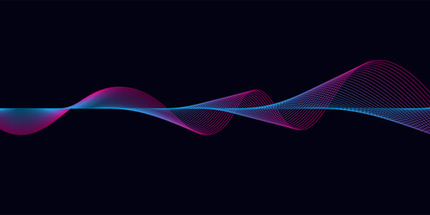 Abstract background with flowing lines. Dynamic waves. Vector illustration.