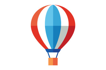 Fototapeta premium A colorful minimalist illustration of a hot air balloon in the sky
