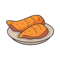 Delicious sweet potato food plate sweet potatoes dish healthy eating orange vegetable cuisine yam