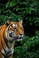 Fototapeta premium there is a tiger that is walking in the grass