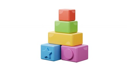 Obraz premium Colorful stacking blocks