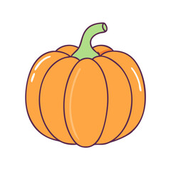 Pumpkin illustration vector halloween thanksgiving autumn harvest squash gourd fall seasonal food