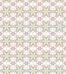 Fresh Pink Lime Tile Pattern Ornament