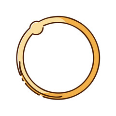 Illustration of a golden ring jewelry fashion accessory circle design gold round elegant style object