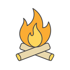Campfire bonfire flame fire wood logs camping outdoor heat burn blaze warm light energy