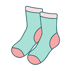 Illustration of pair of socks, socks fashion, socks apparel, socks clothing, socks design, socks style