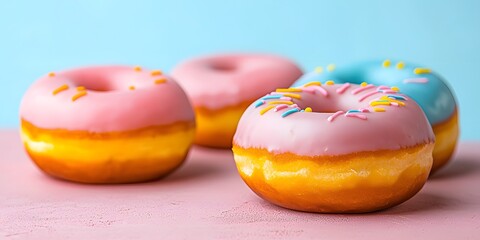 Decadent donuts in an inviting formation