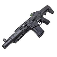 Kel-Tec KSG isolated on transparent background .