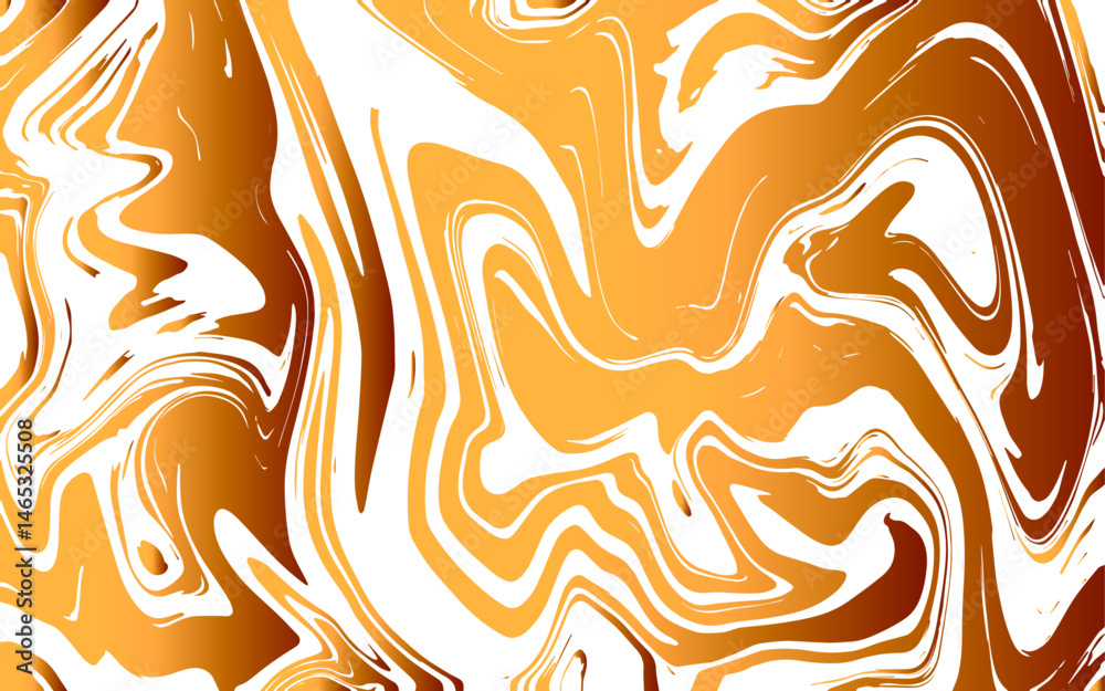 Poster Abstract Marble texture with golden effect  liquid flow. Fluid, organic movement with smooth, paint-like lines with ink acrylic flow. Marbling splash with stone texture with Colorful geometric swirl