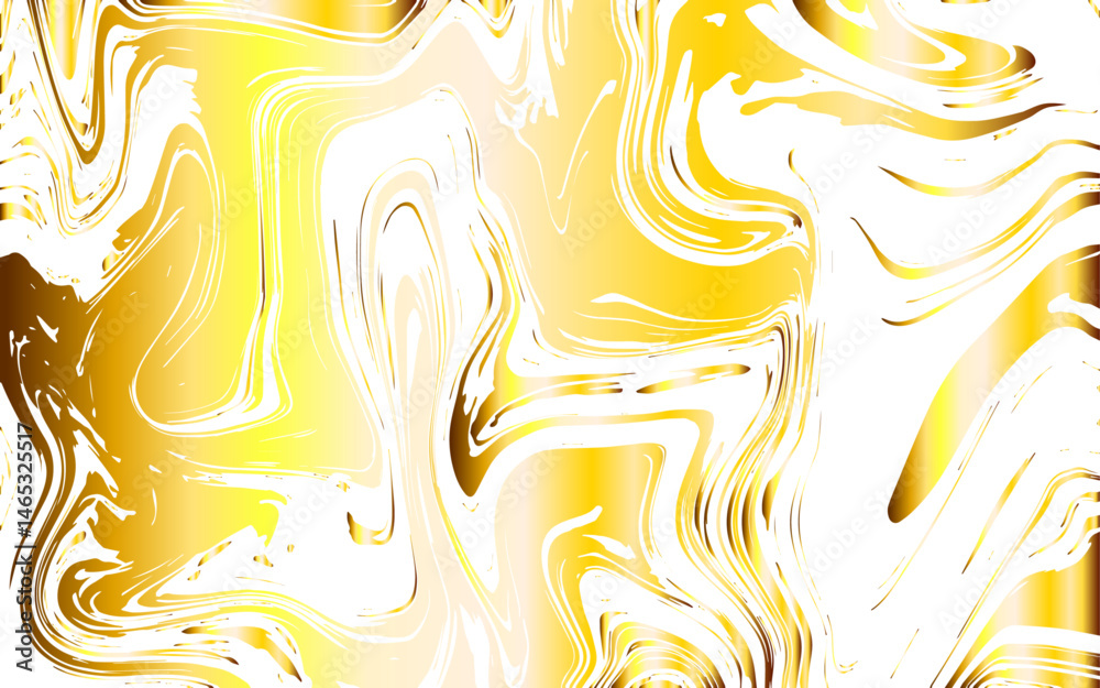 Poster Abstract Marble texture with golden effect  liquid flow. Fluid, organic movement with smooth, paint-like lines with ink acrylic flow. Marbling splash with stone texture with Colorful geometric swirl