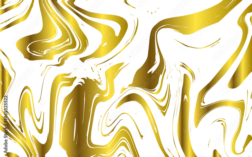 Poster Abstract Marble texture with golden effect  liquid flow. Fluid, organic movement with smooth, paint-like lines with ink acrylic flow. Marbling splash with stone texture with Colorful geometric swirl