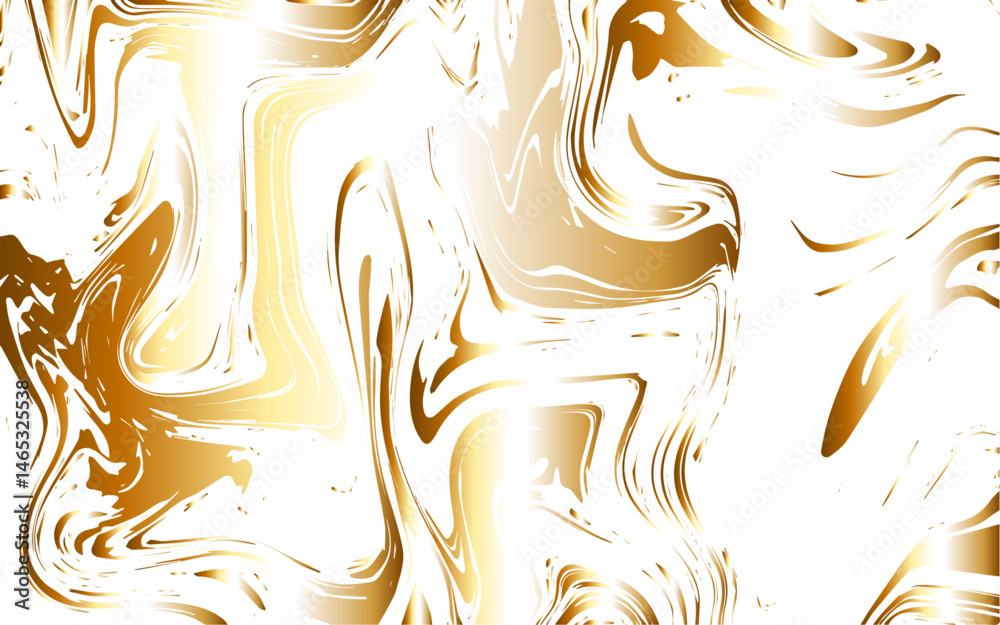 Aufkleber abstract marble texture with golden effect liquid flow. fluid, organic movement with smooth, paint-l