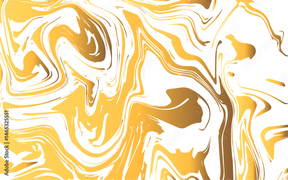 Aufkleber Abstract Marble texture with golden effect  liquid flow. Fluid, organic movement with smooth, paint-like lines with ink acrylic flow. Marbling splash with stone texture with Colorful geometric swirl