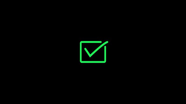 Check mark icon animated video