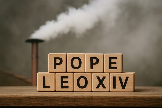 White smoke from Vatican chimney announcing Pope Leo XIV election