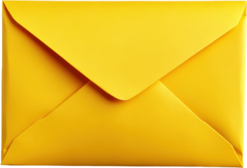 Close Up of a Bright Yellow Envelope
