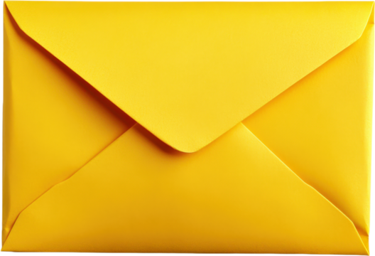 Close Up of a Bright Yellow Envelope