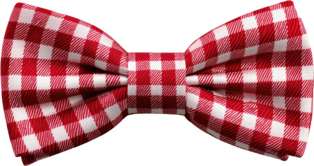 Red and White Gingham Bow Tie